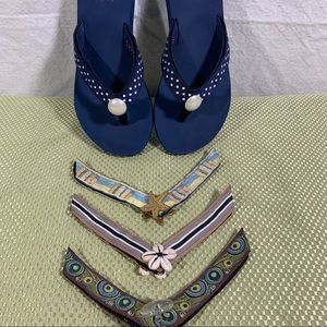 Lindsay Phillips Navy Blue Lulu Flip Flops